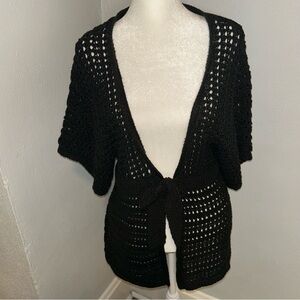 Ann Taylor Black Open-Knit Women's Shrug